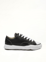 Peterson OG Leather Low Sneaker in Black/White Side View | MAISON MIHARA YASUHIRO