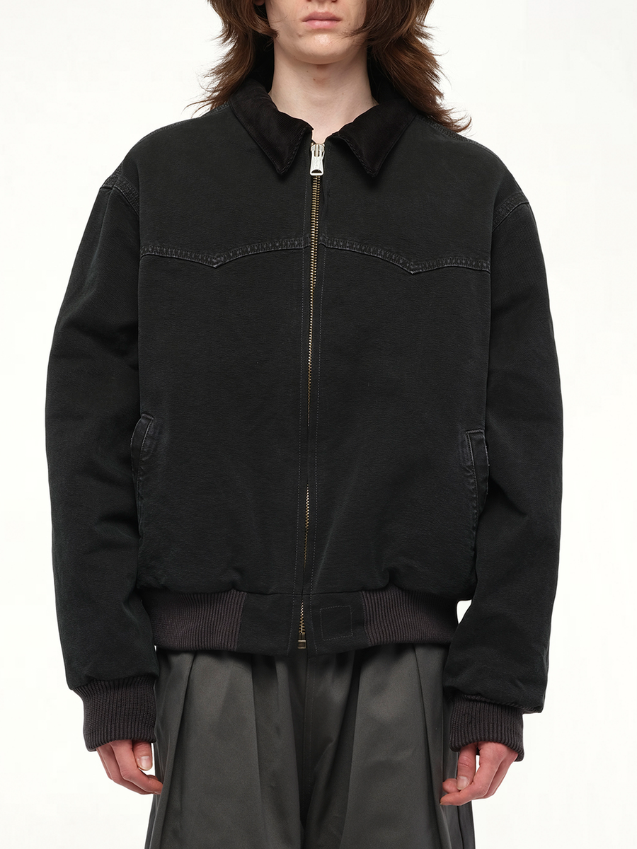 Workwear Jacket in Washed Black