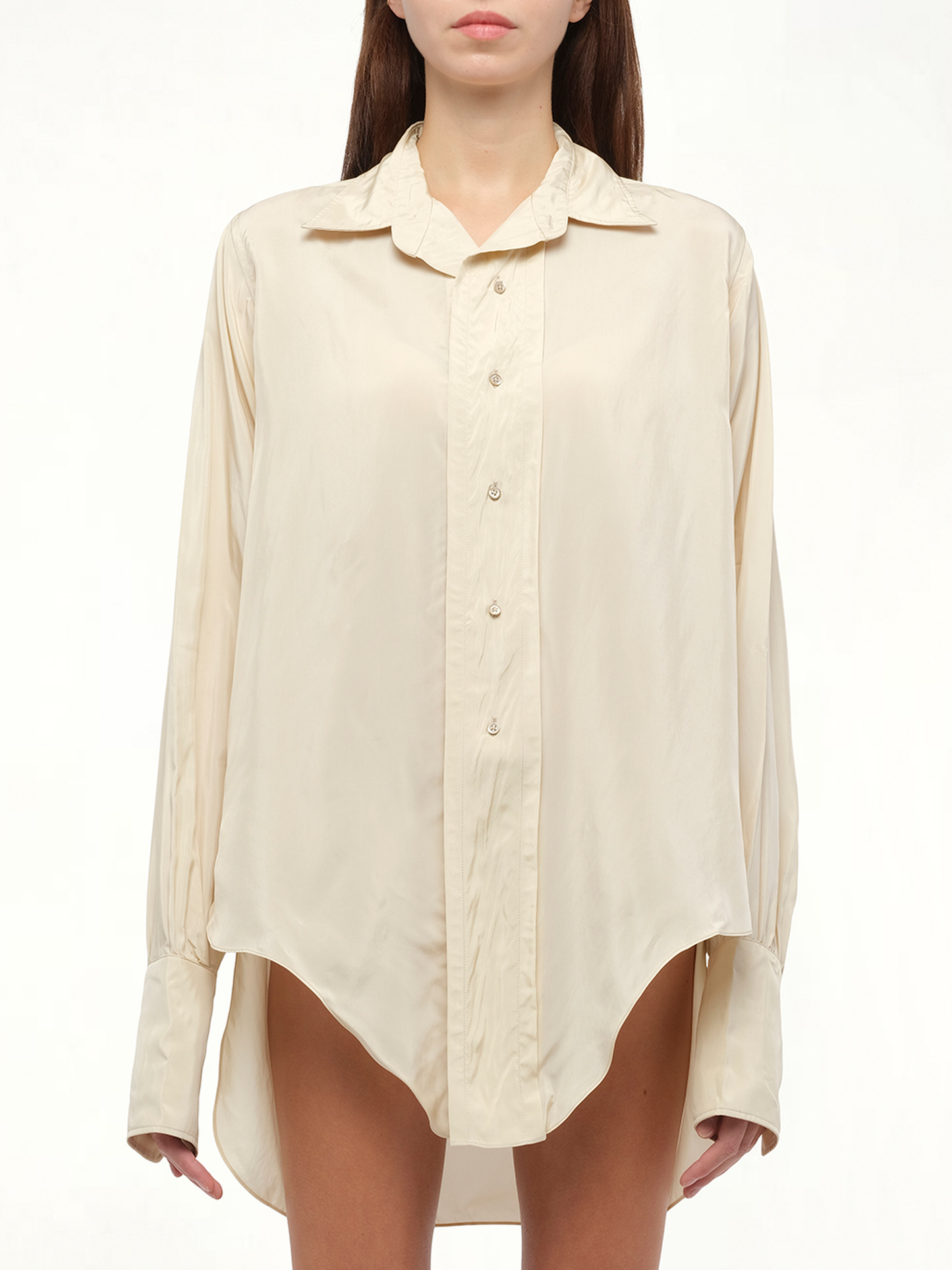Long-sleeved Shirt in Almond