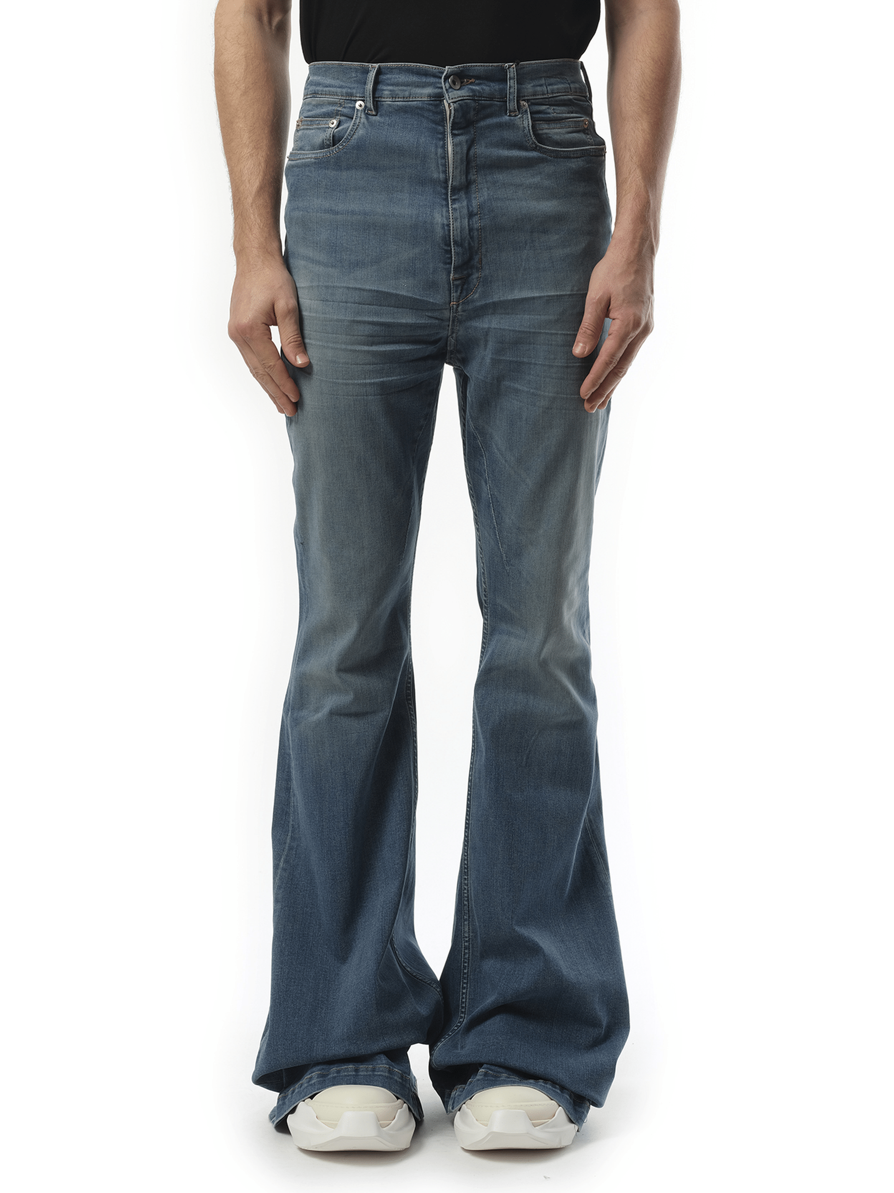 Rick Owens Drkshdw Bolan Bootcut in Washed Indigo
