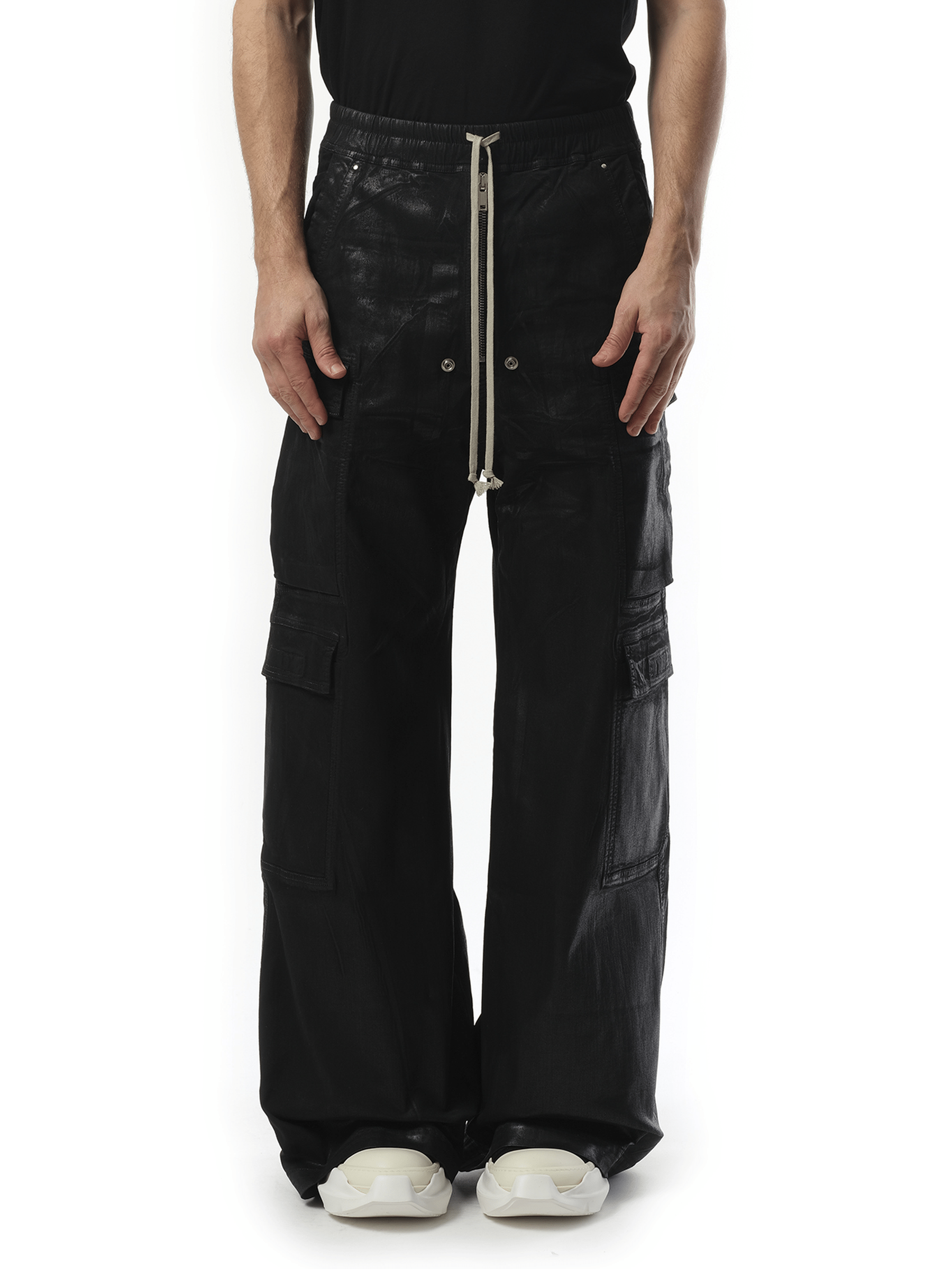 Rick Owens Drkshdw Double Cargo Jumbo Belas in Black