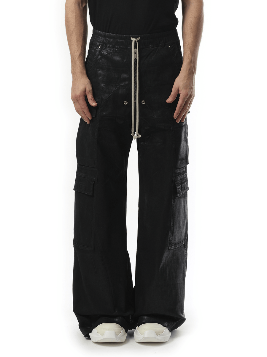 Rick Owens Drkshdw Double Cargo Jumbo Belas in Black