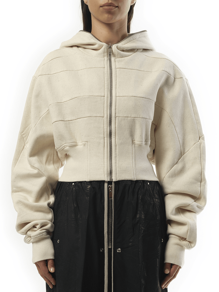 Rick Owens Drkshdw Collage Gimp Hoodie in Natural