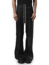 Rick Owens Silk Wide Bela Pants in Black