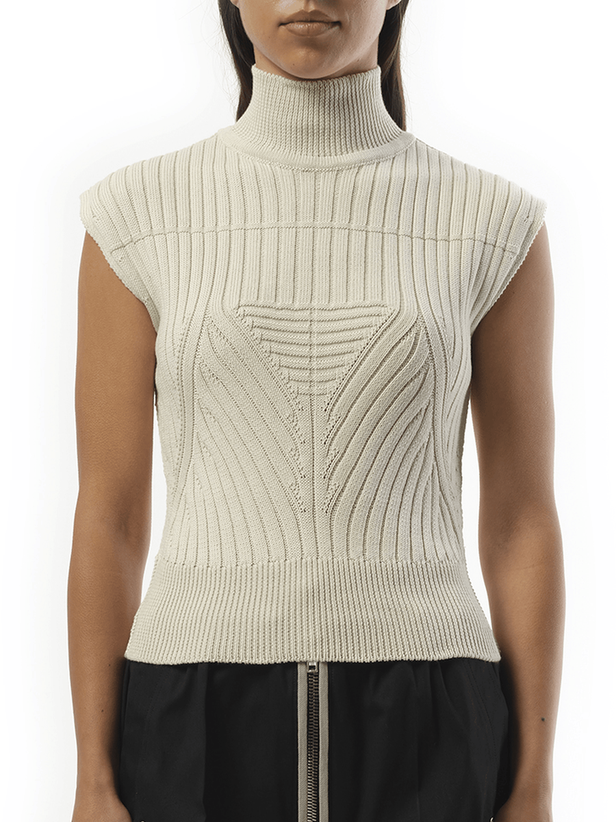 Rick Owens Megarib Sleeveless Turtle in Dinge