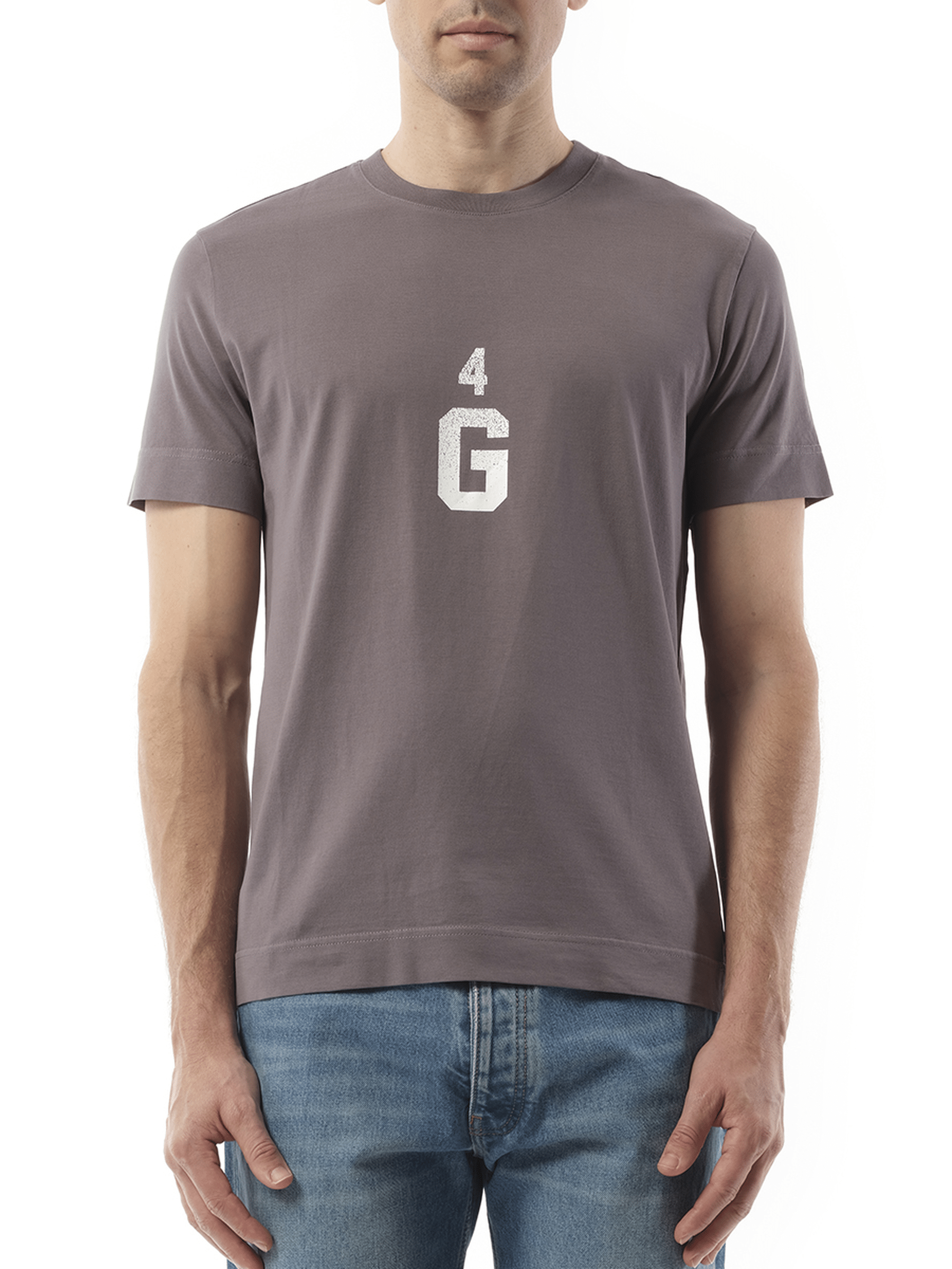 Givenchy Four G Dyed Logo T-Shirt in Quartz Grey