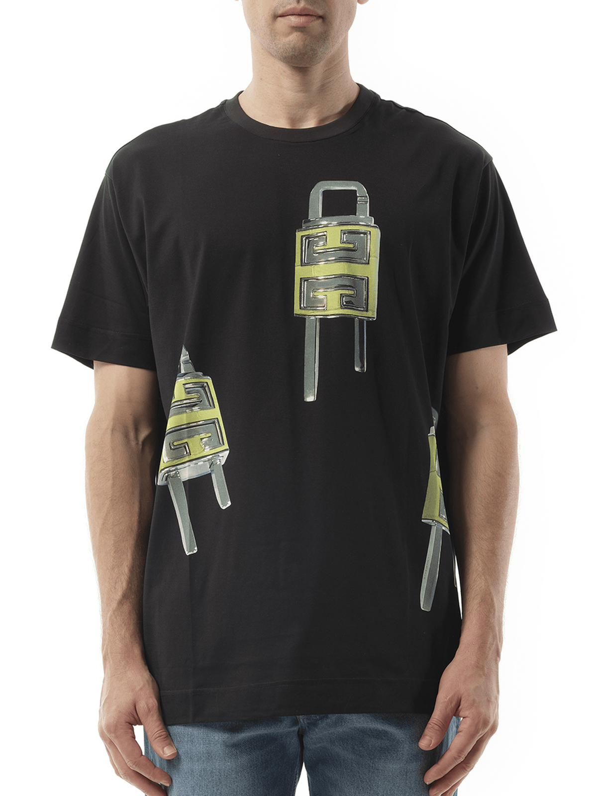 Givenchy U-Lock Print T-Shirt in Black