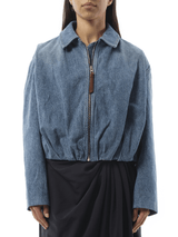 Loewe Draped Jacket in Indigo Blue