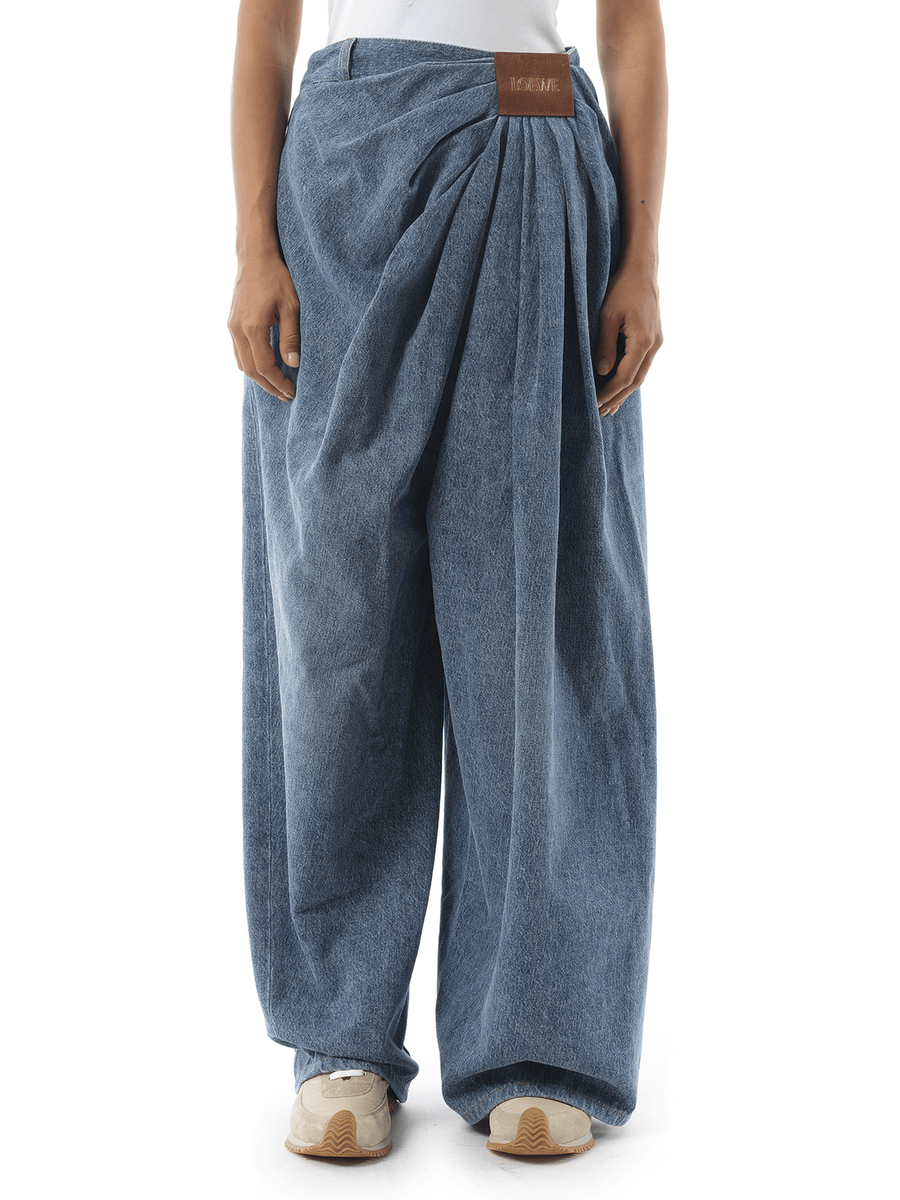 Loewe Draped Jeans AF in Indigo Blue