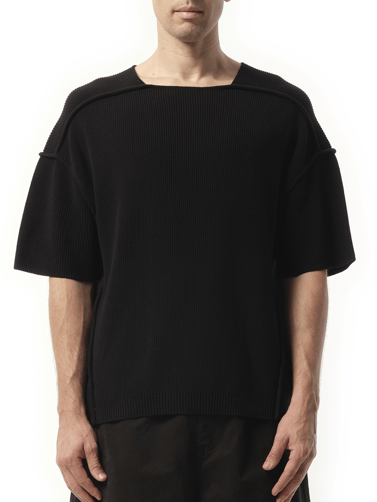 Entire Studios Knit Block T-Shirt in Black