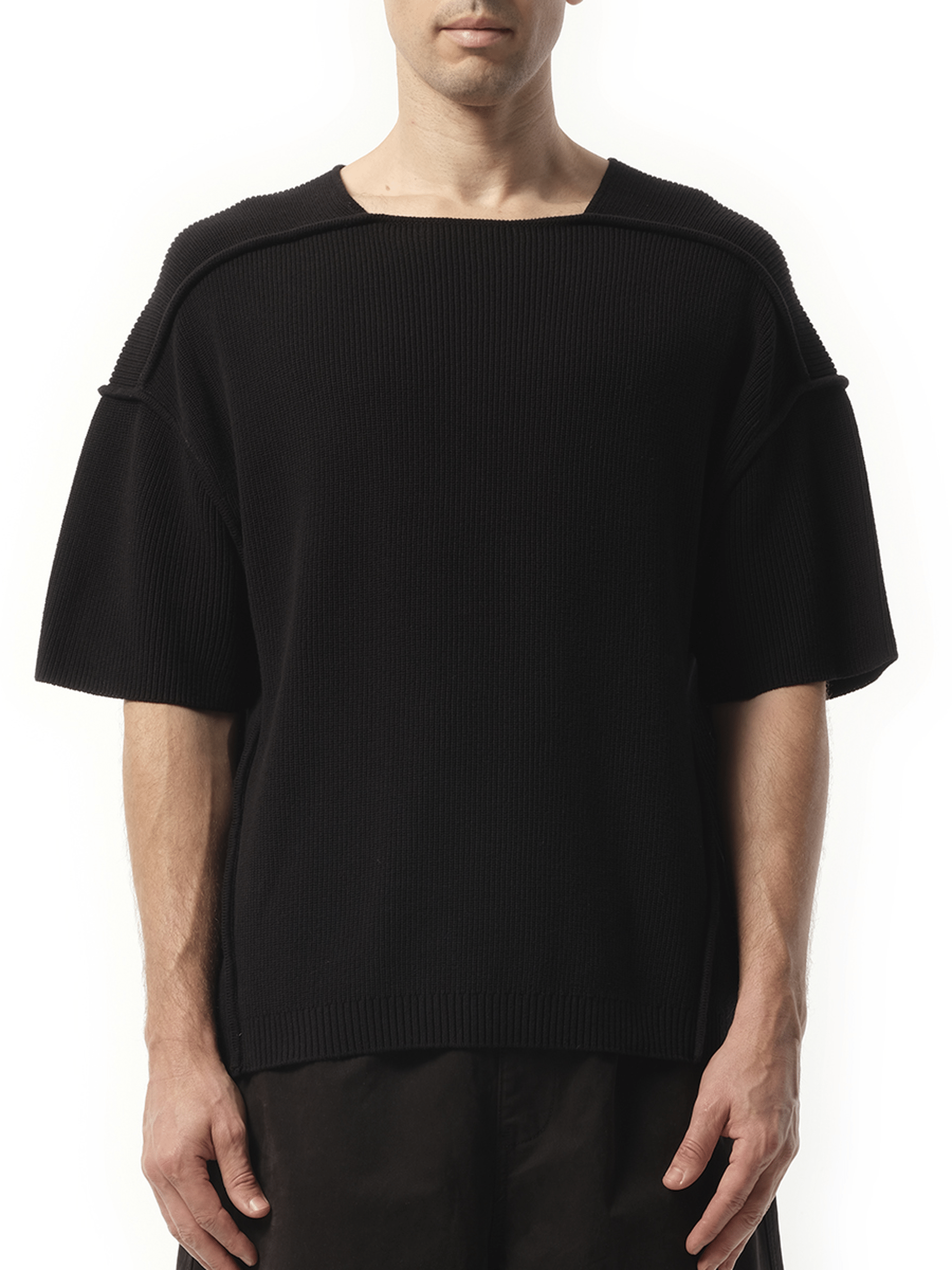 Entire Studios Knit Block T-Shirt in Black