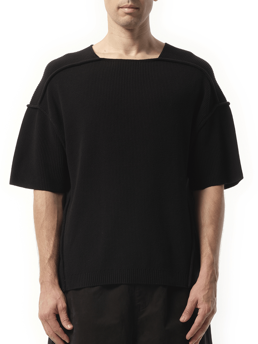 Entire Studios Knit Block T-Shirt in Black