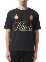 Rhude Rhude Script-Crest T-Shirt in Vintage Black