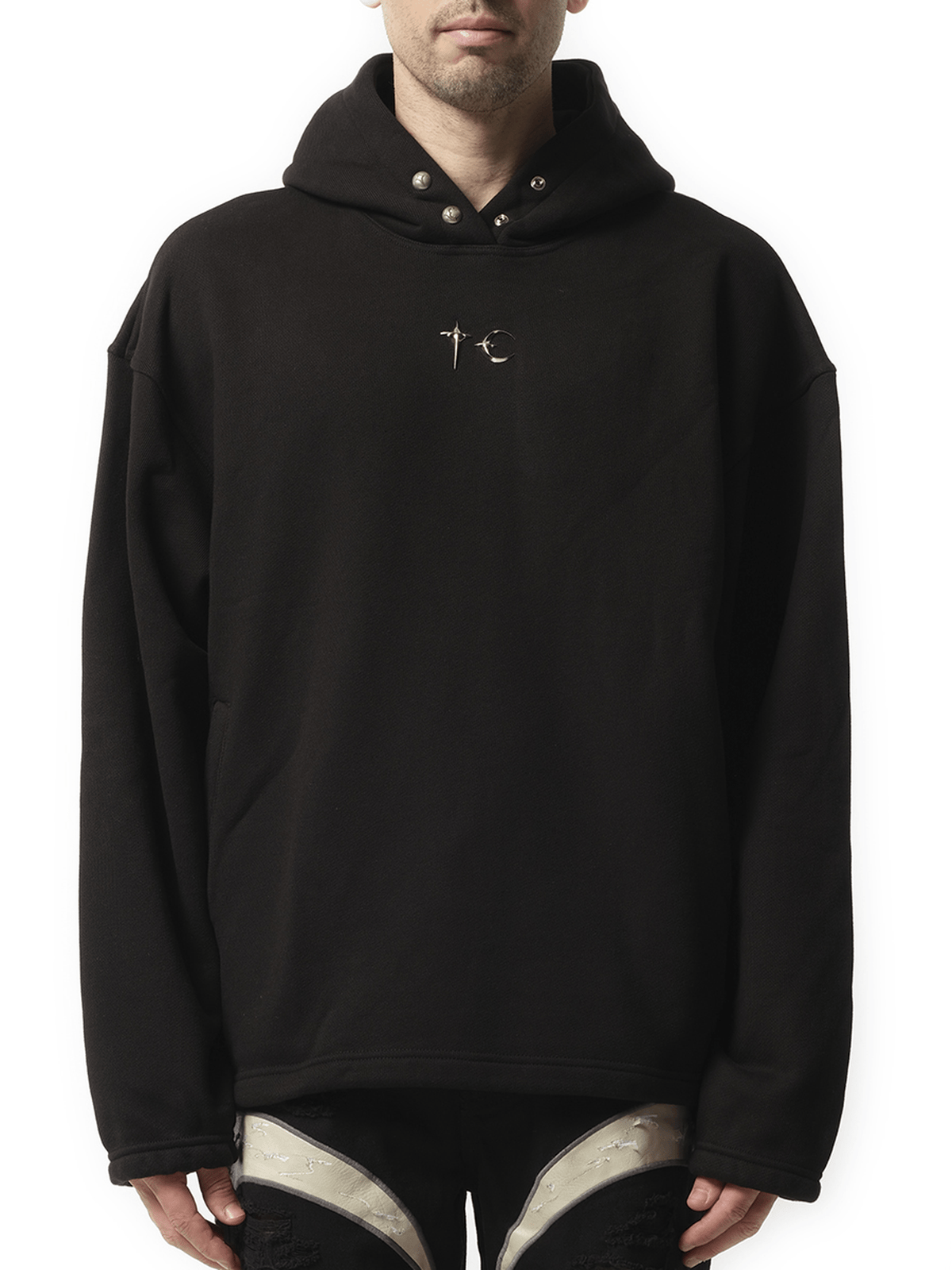 Thug Club Color Emblem Hoodie in Black