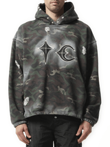 Thug Club Sprayed Camoflage Rock Hoodie in Camo