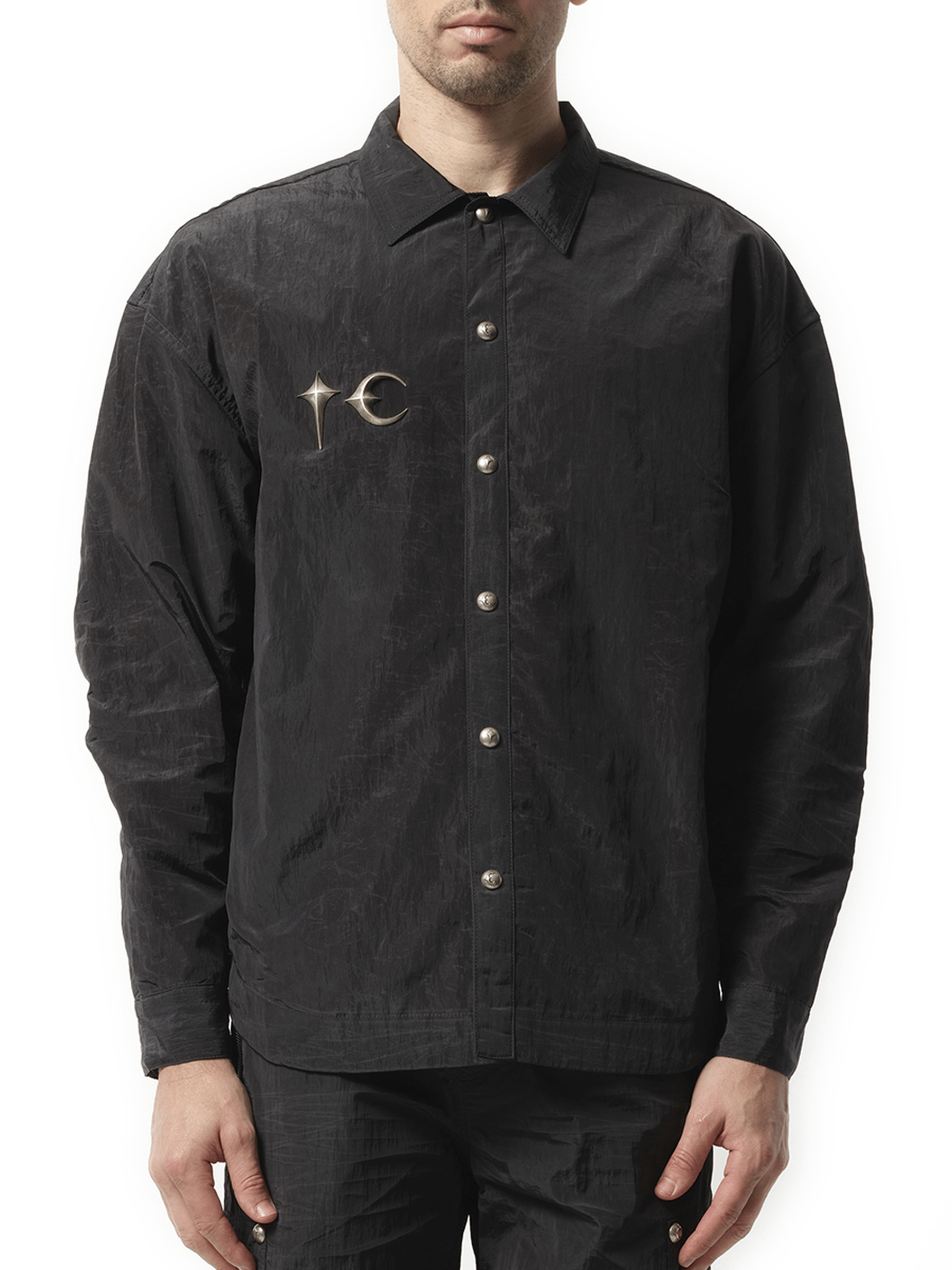 Thug Club Scarred Officer Shirt in Black