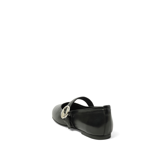 Ballerina Belt Flat in Black