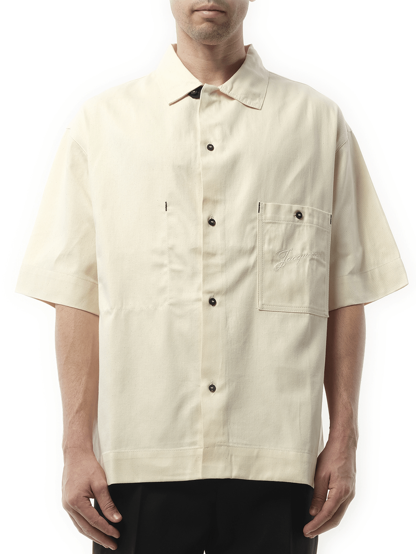 Jacquemus La Chemise Denim Aloe in Off White