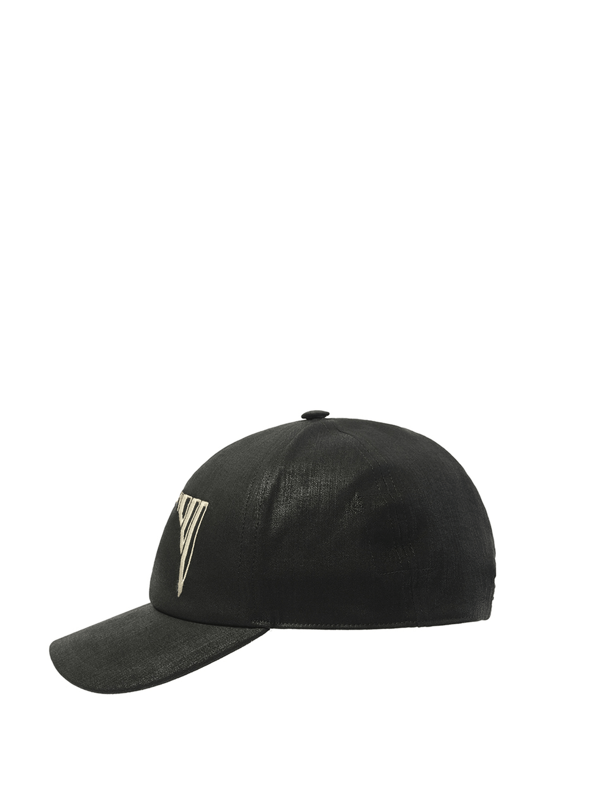 Rick Owens Drkshdw Embroidered Denim Cap in Black/Pearl