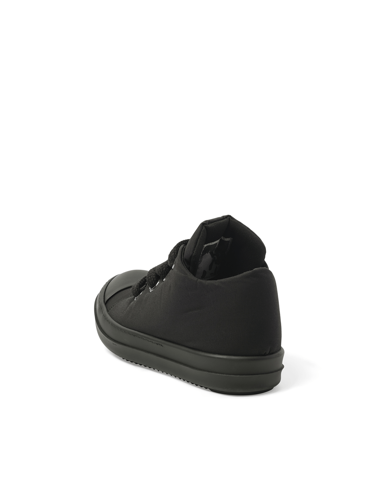 Rick Owens Drkshdw Jumbo Lace Puffer Low Sneaker in Black/Black