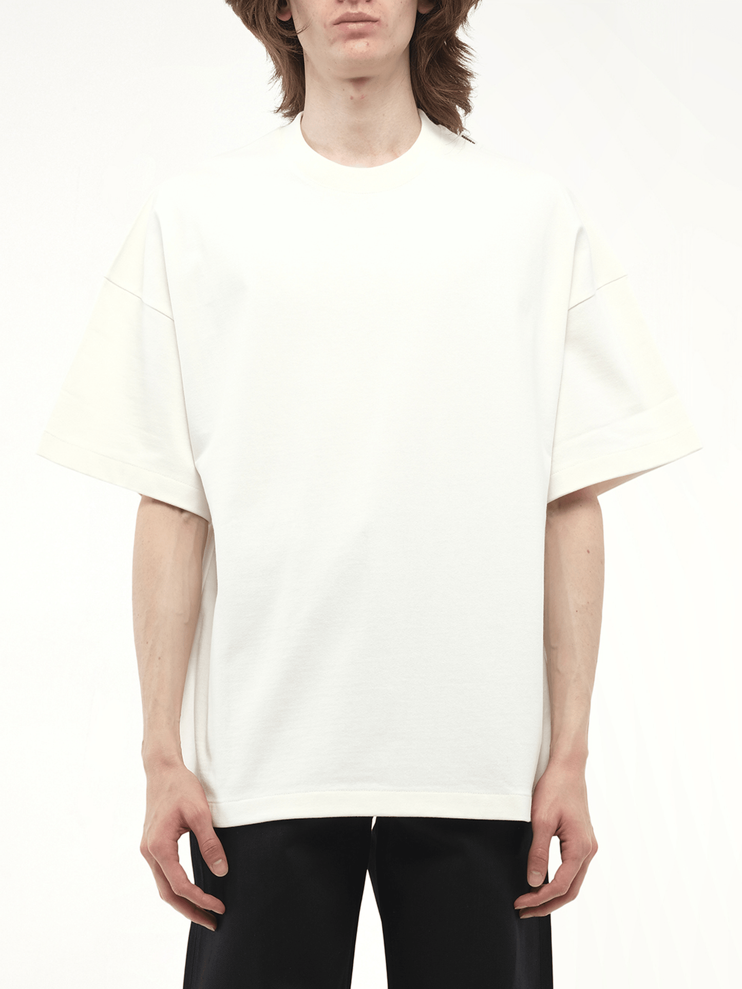 Jil Sander Logo Flag T-Shirt in Porcelain