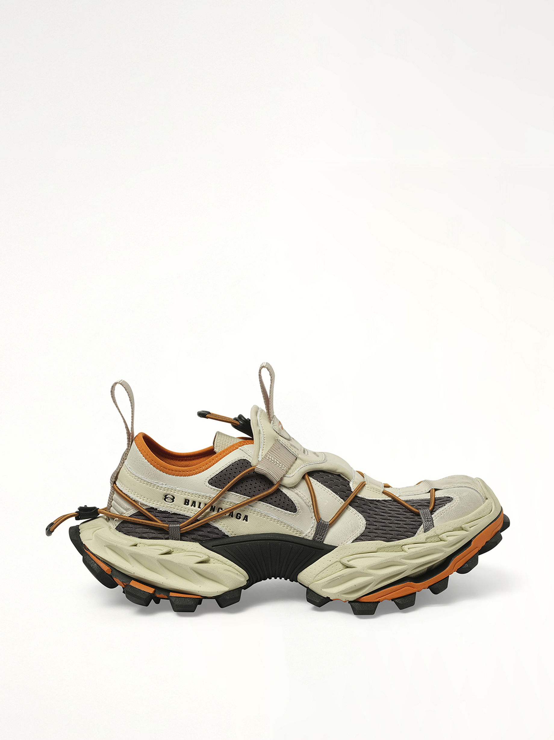 Hike Sneaker in Beige/Orange Side View | BALENCIAGA