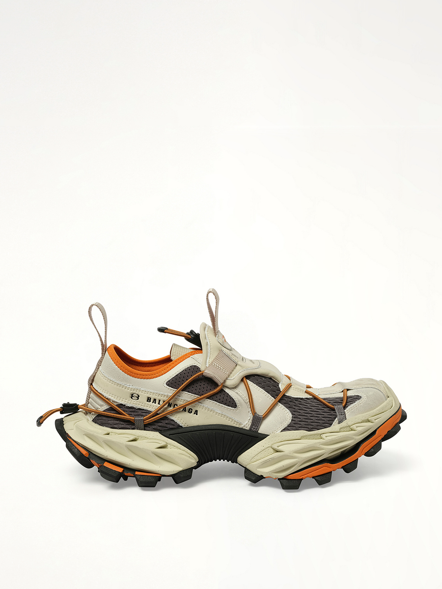 Hike Sneaker in Beige/Orange Side View | BALENCIAGA