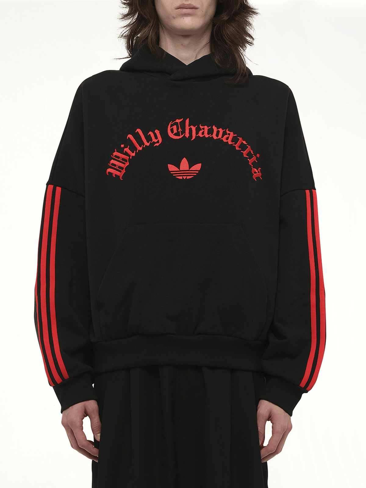 Willy Chavarria Adidas X Chavarria Merch Hoodie in Black