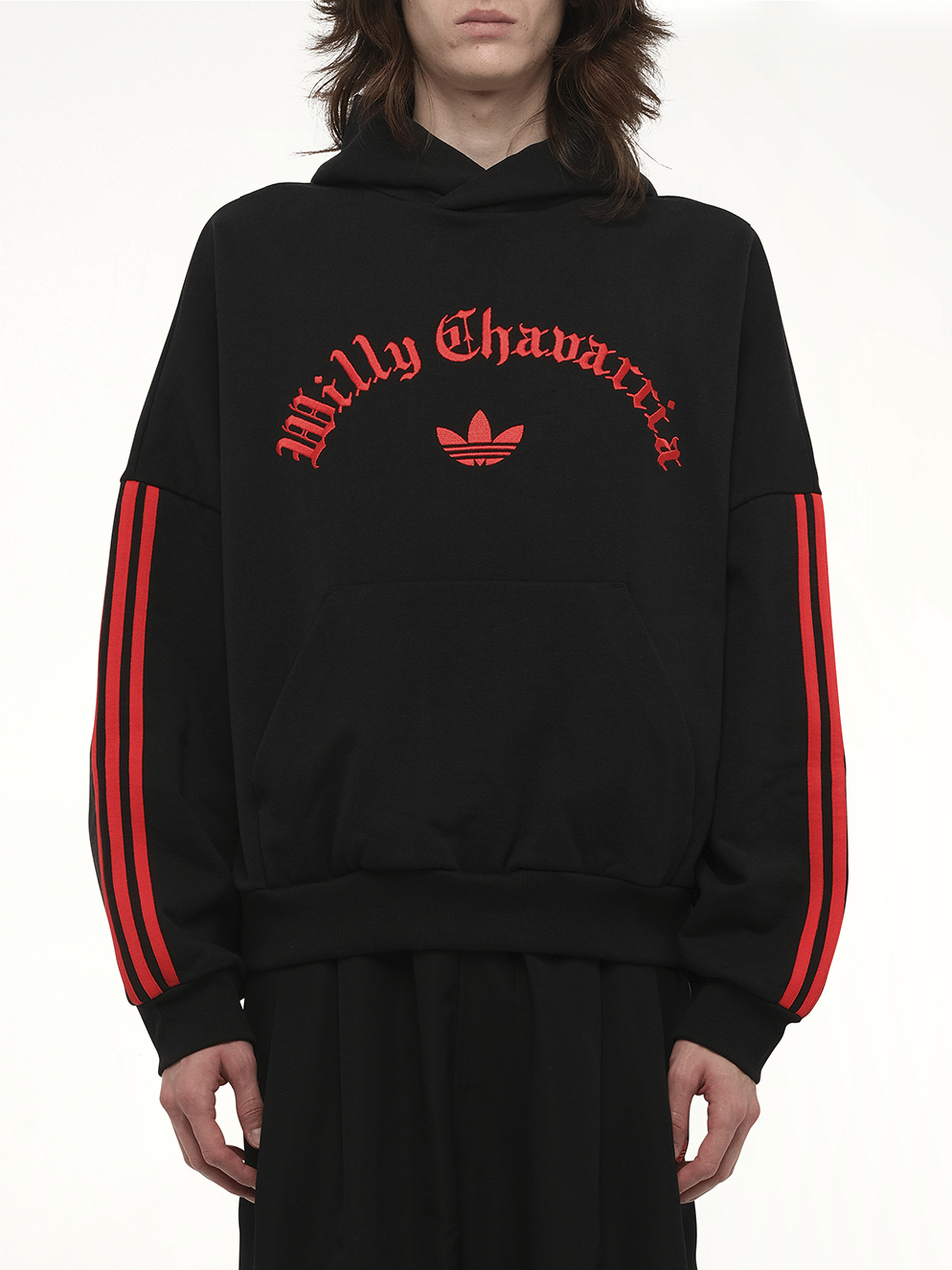 Willy Chavarria Adidas X Chavarria Merch Hoodie in Black