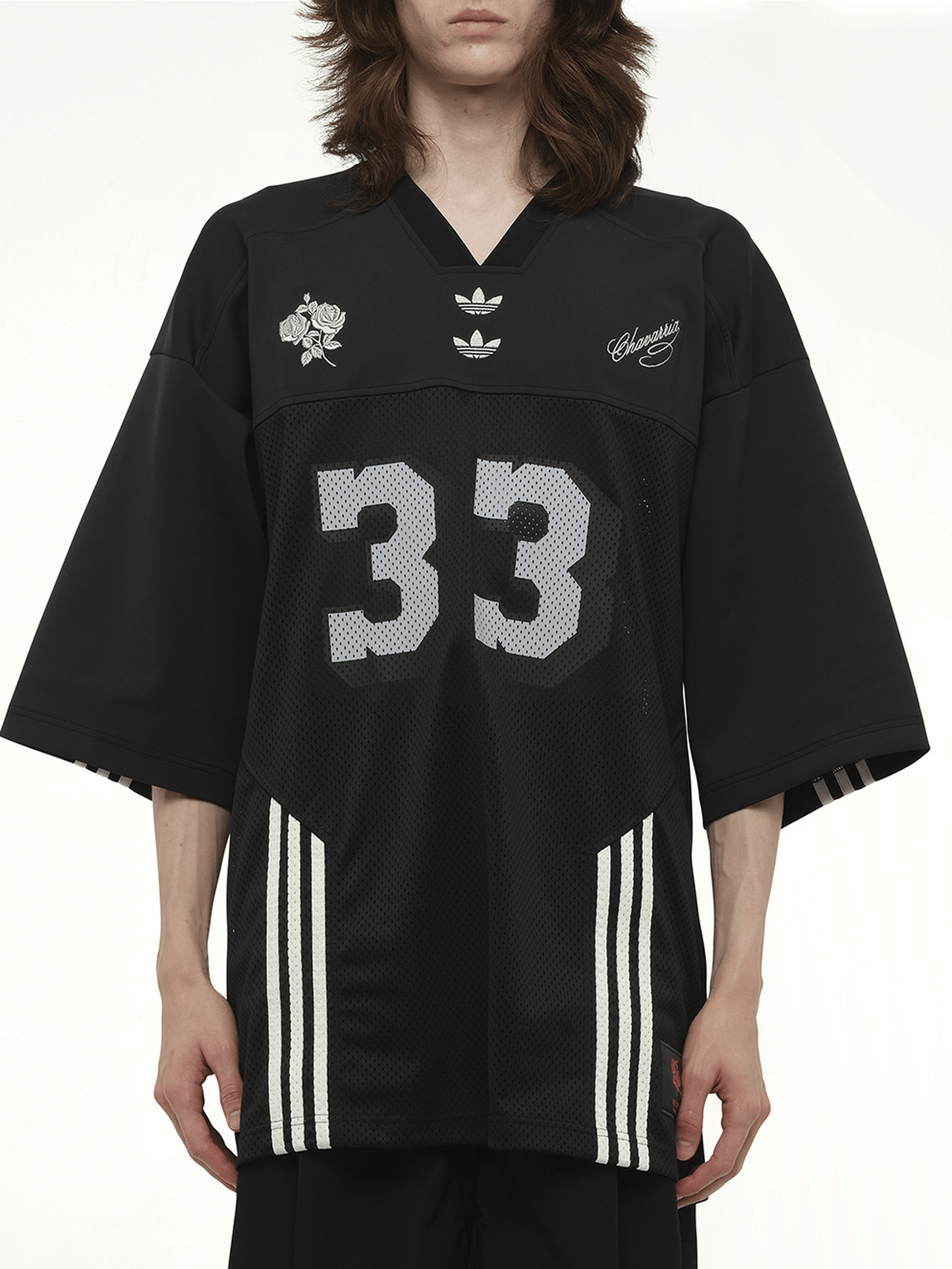 Willy Chavarria Adidas X Chavarria Football Jersey in Black