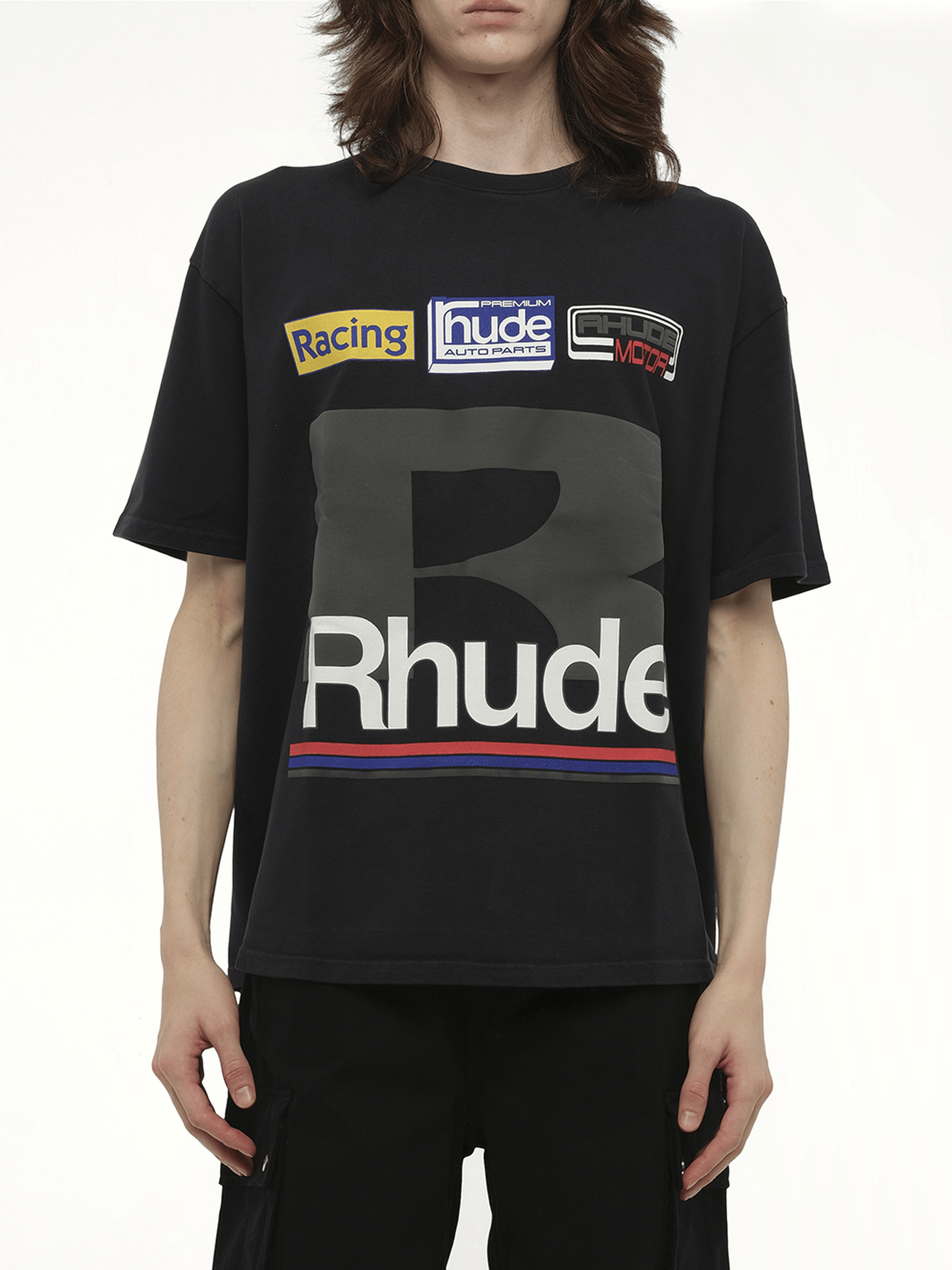 Rhude Petrol Patch T-Shirt in Vintage Black