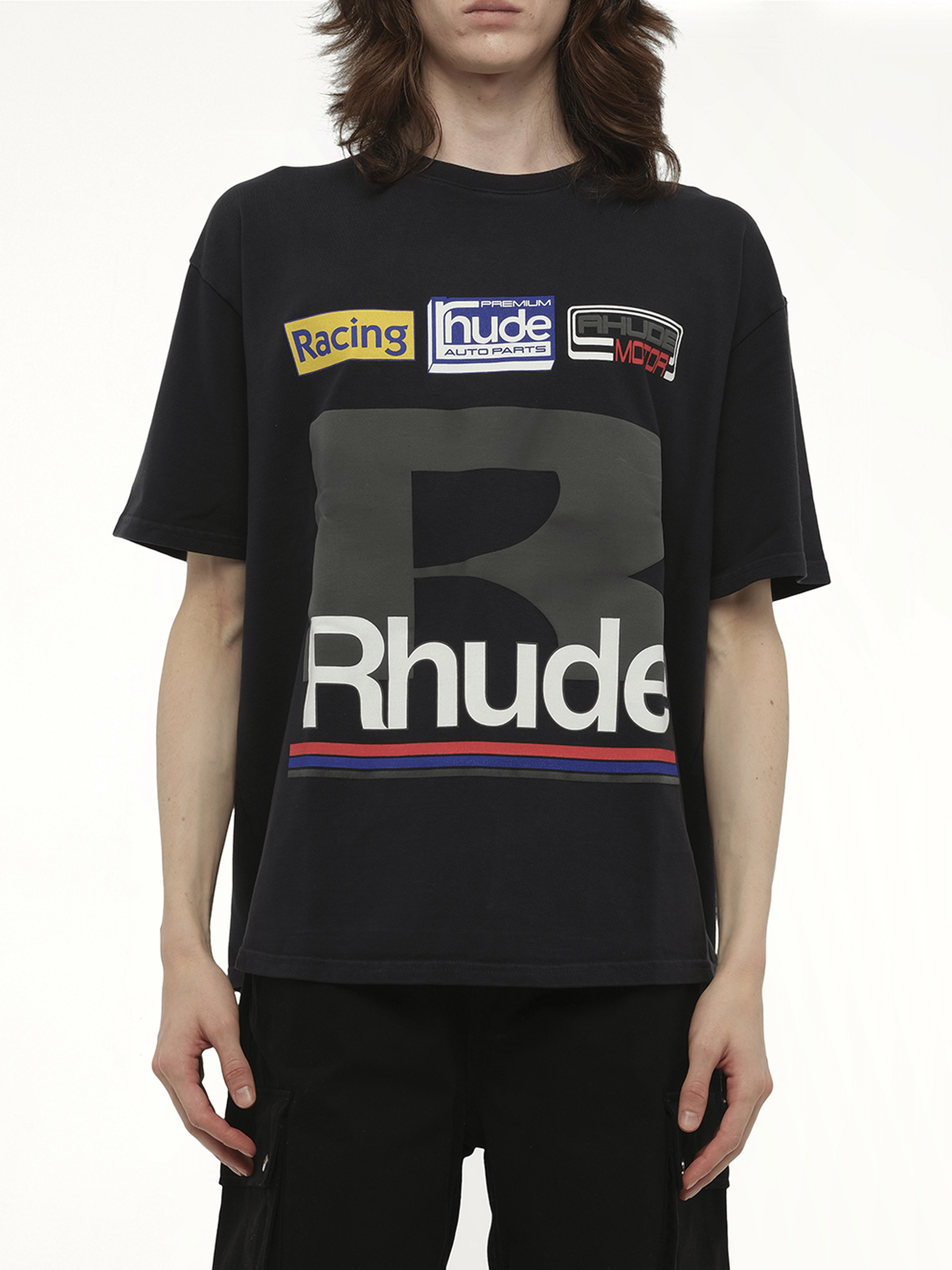 Rhude Petrol Patch T-Shirt in Vintage Black