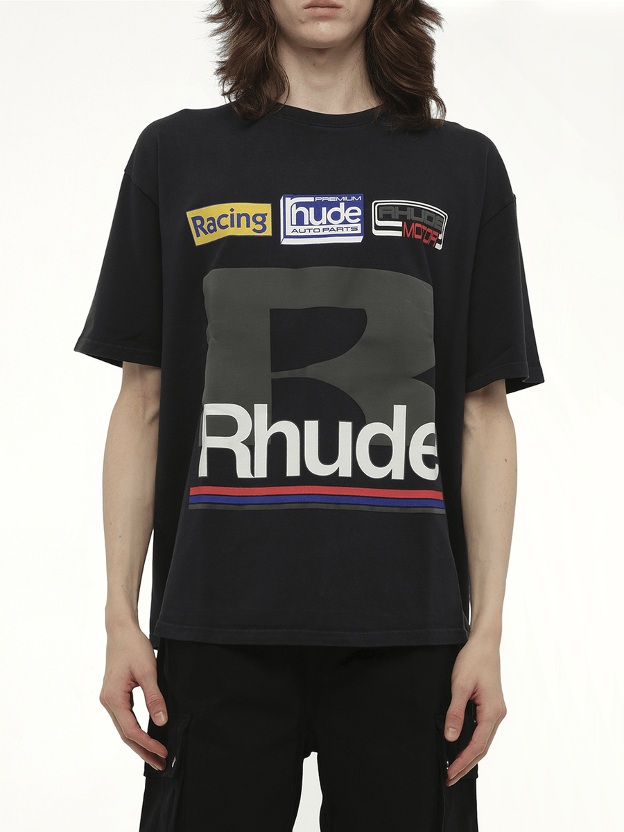 Rhude Petrol Patch T-Shirt in Vintage Black