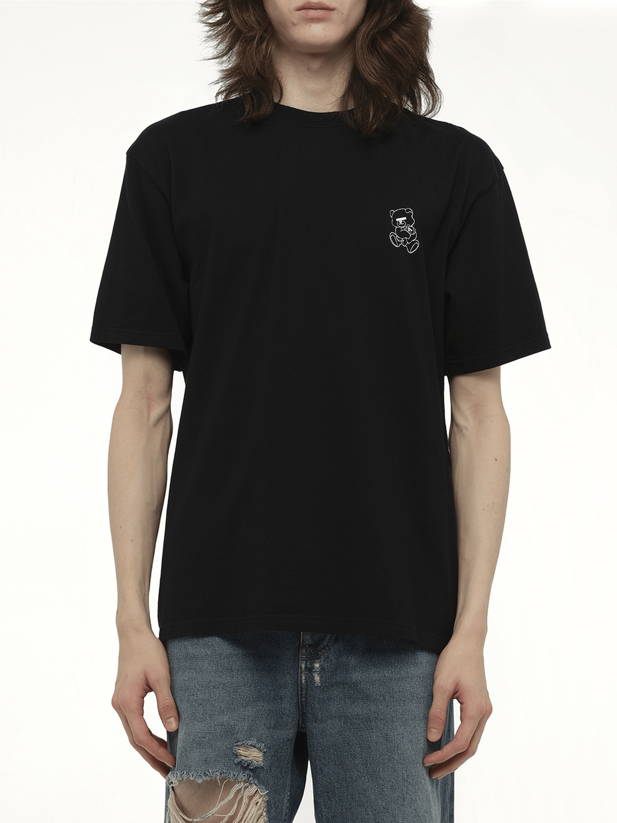 Undercover Small Teddy Bear Printed T-Shirt in Black