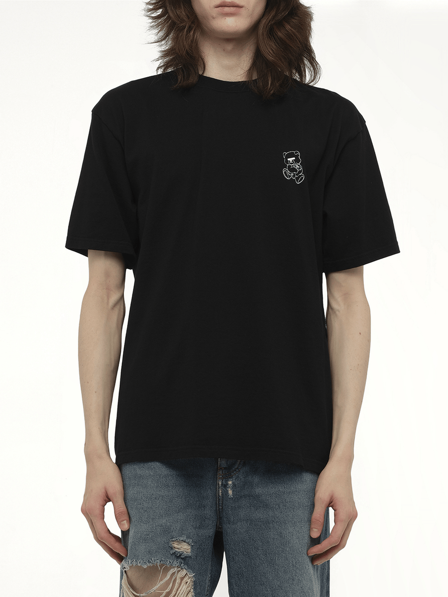 Undercover Small Teddy Bear Printed T-Shirt in Black