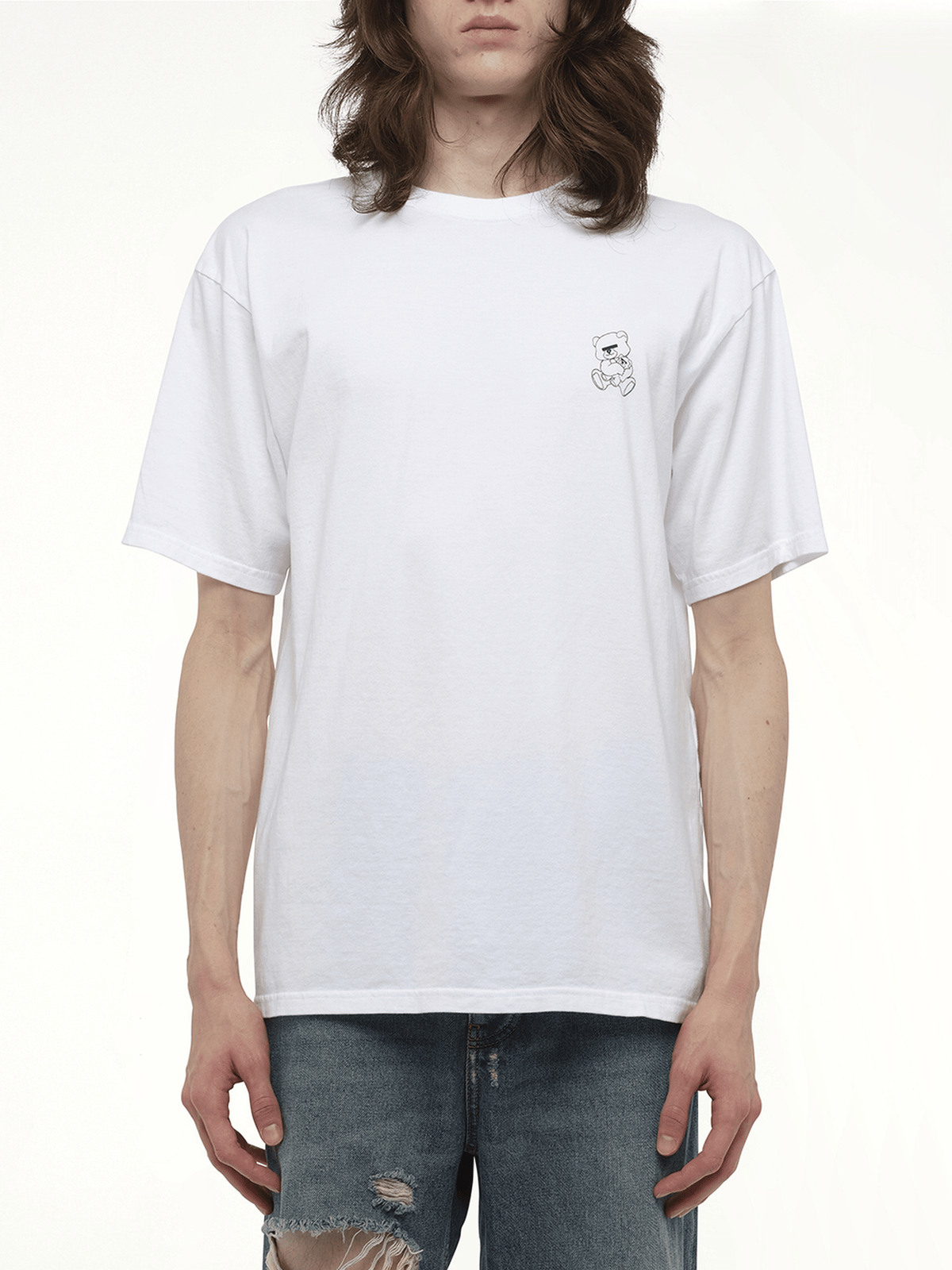 Undercover Small Teddy Bear Printed T-Shirt in White