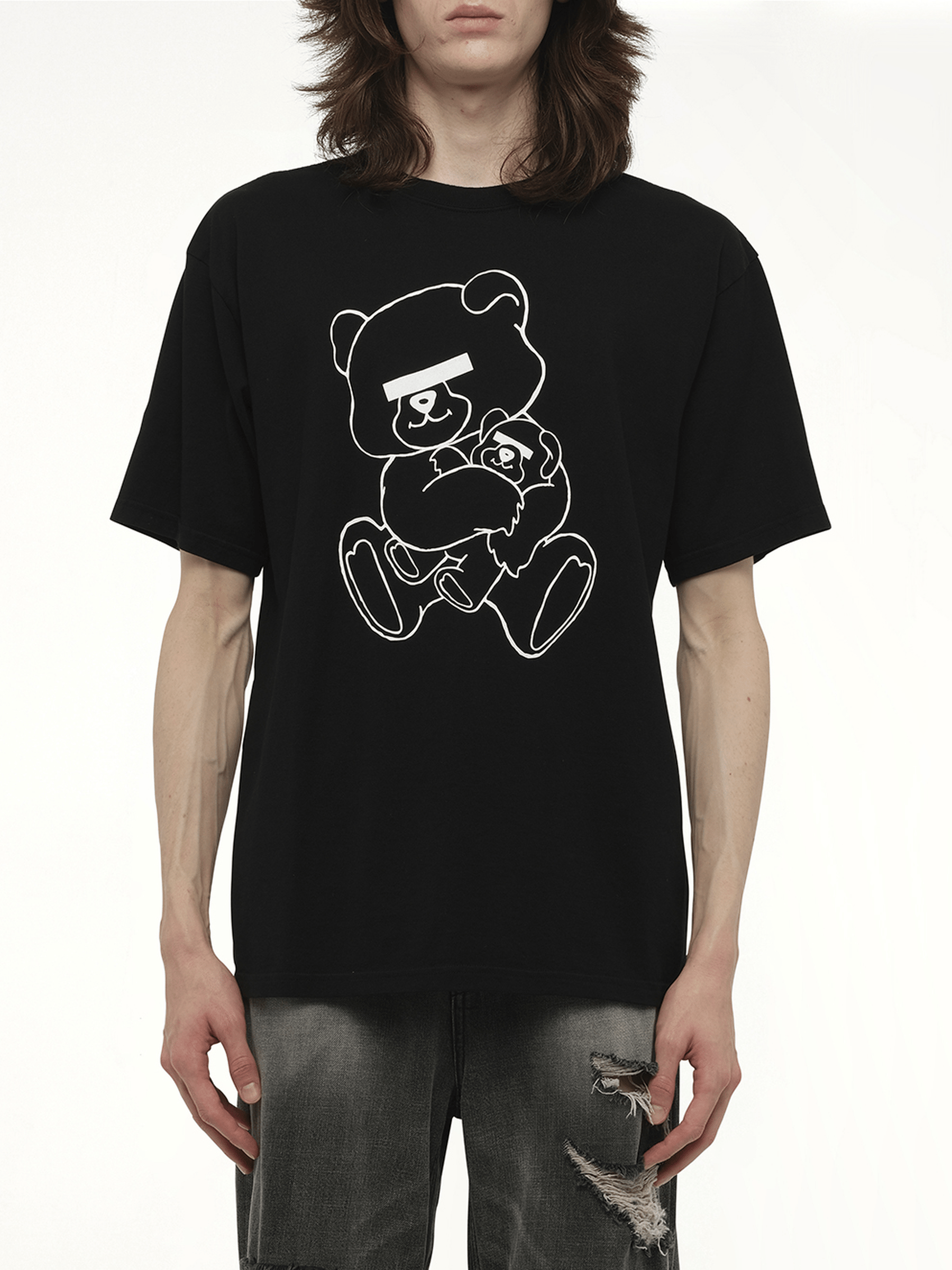 Undercover Teddy Bear Printed T-Shirt in Black
