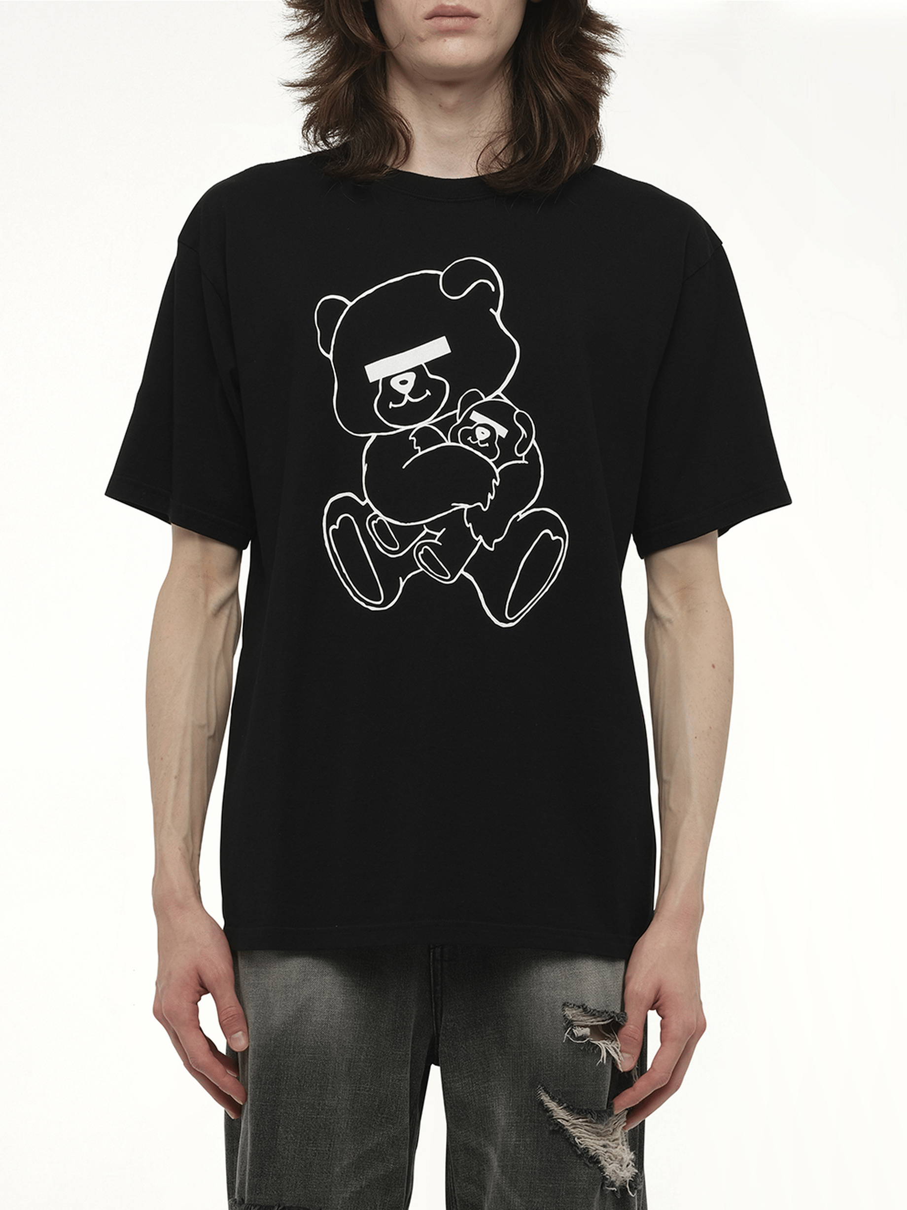 Undercover Teddy Bear Printed T-Shirt in Black