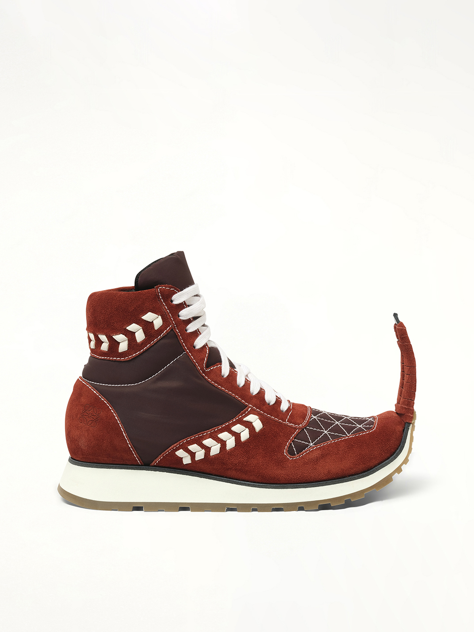 Dinosaur Sneaker Hi in Red Side View | LOEWE