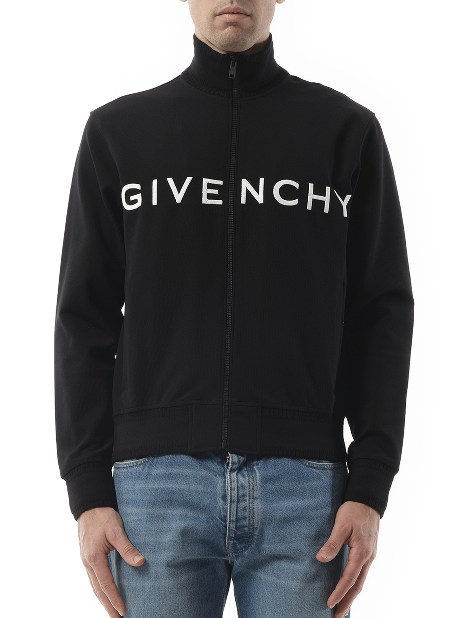 Givenchy Dove Tracksuit Zip Through Sweatshirt in Black