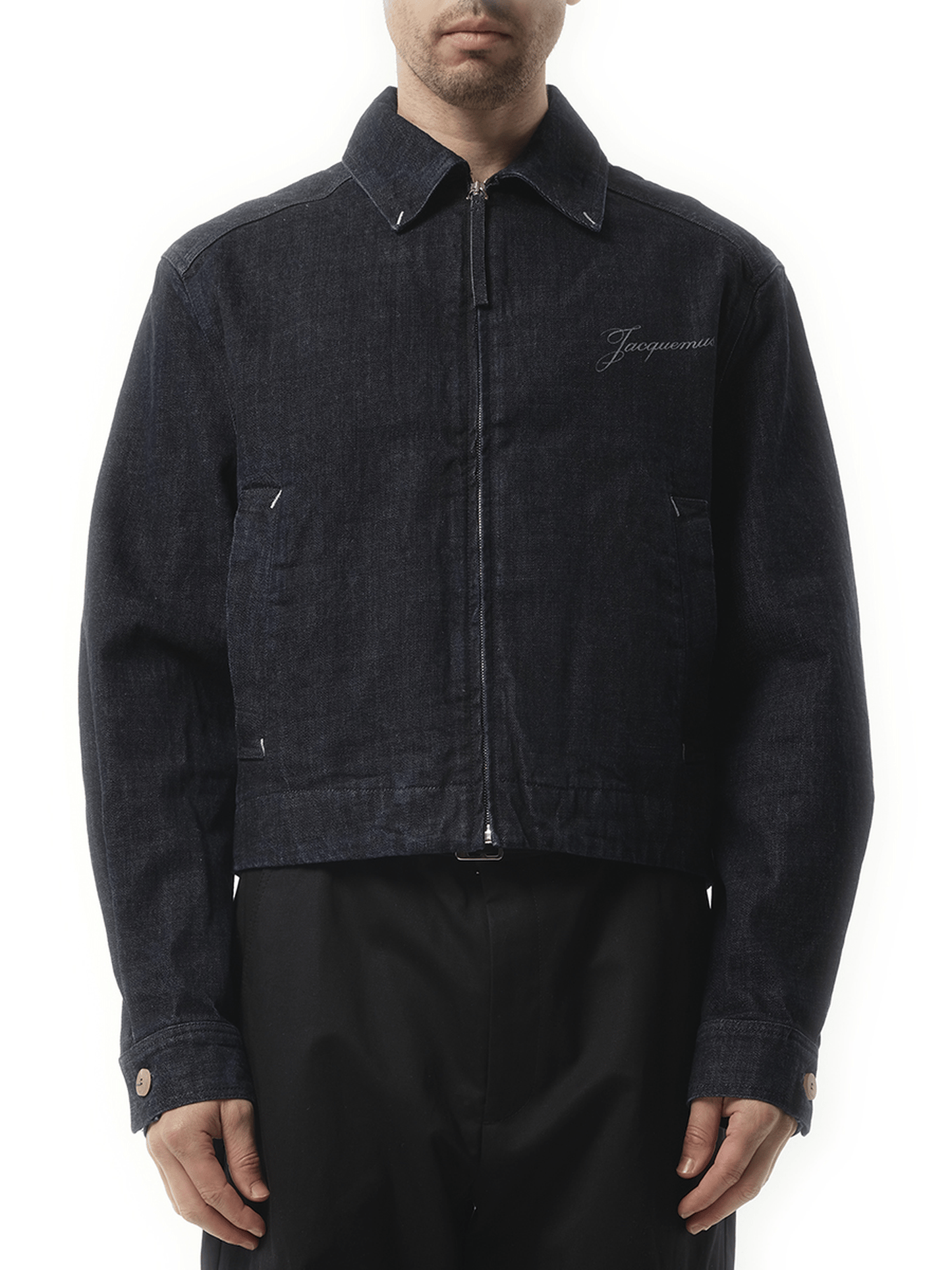 Jacquemus La Veste Denim Canevas in Dark Navy