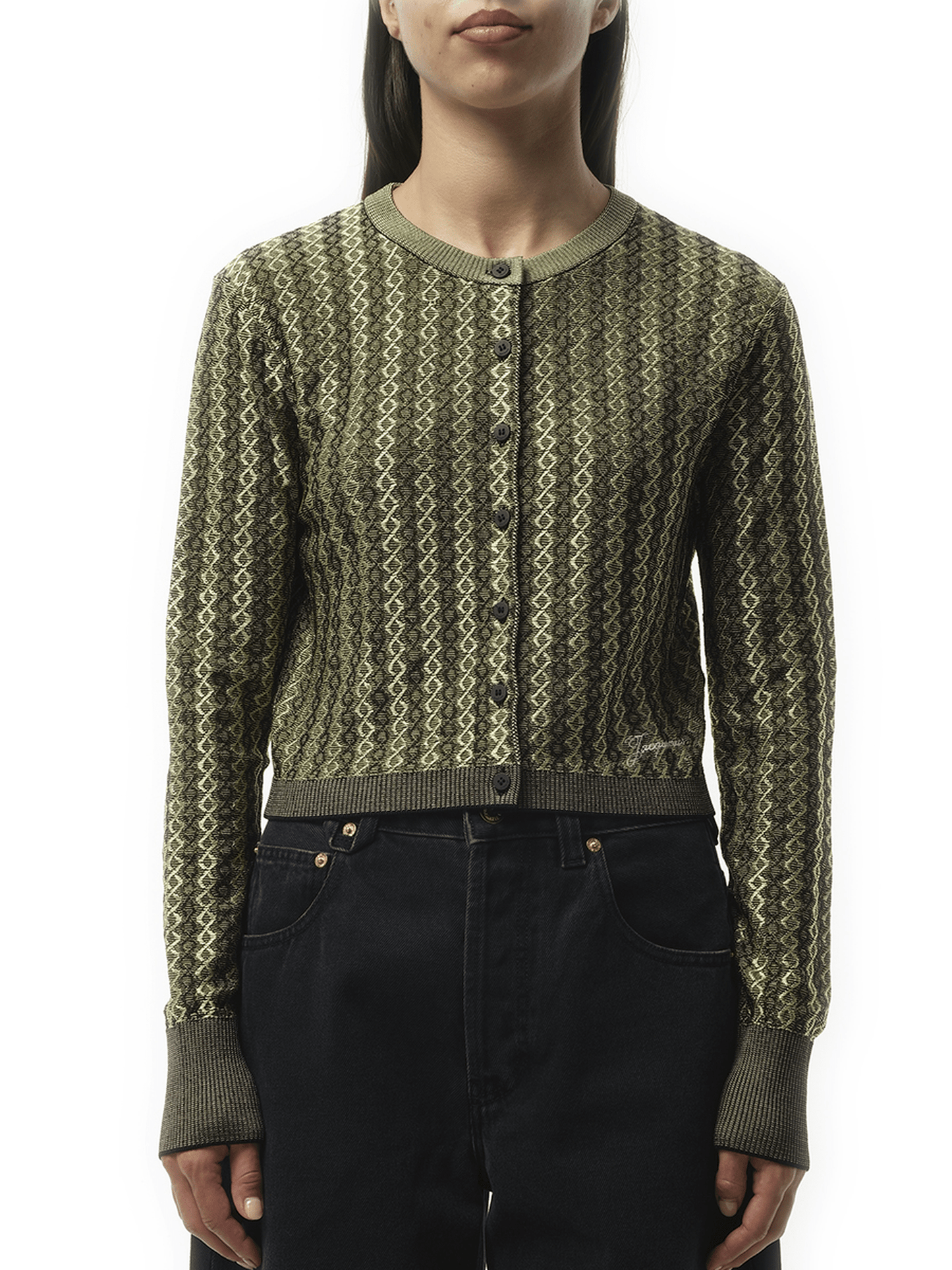 Jacquemus Le Cardigan Marino in Multicolour/Black