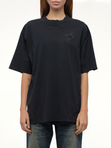 Balenciaga Nail Polish Medium Fit T-Shirt in Faded Washed Black
