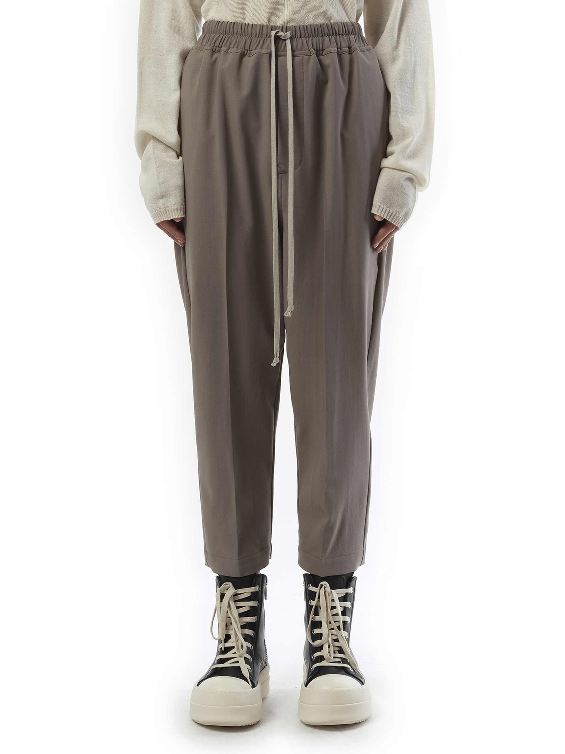 Rick Owens Drawstring Astaires Cropped in Dust