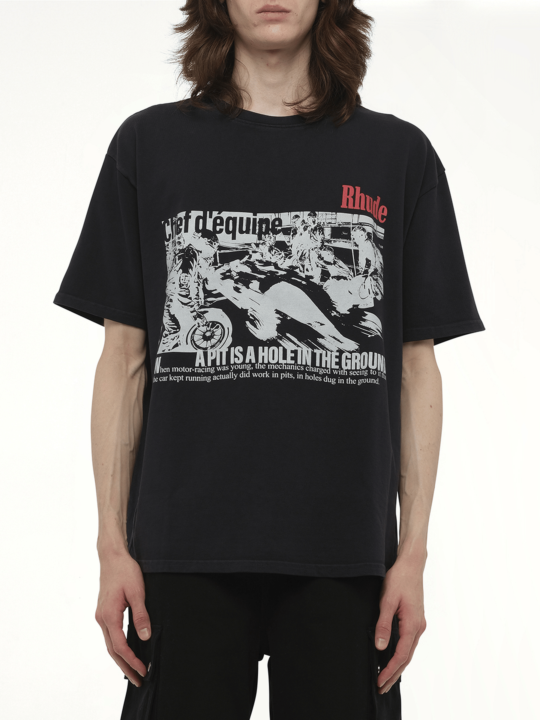 Rhude Champions Du Monde T-Shirt in Vintage Black