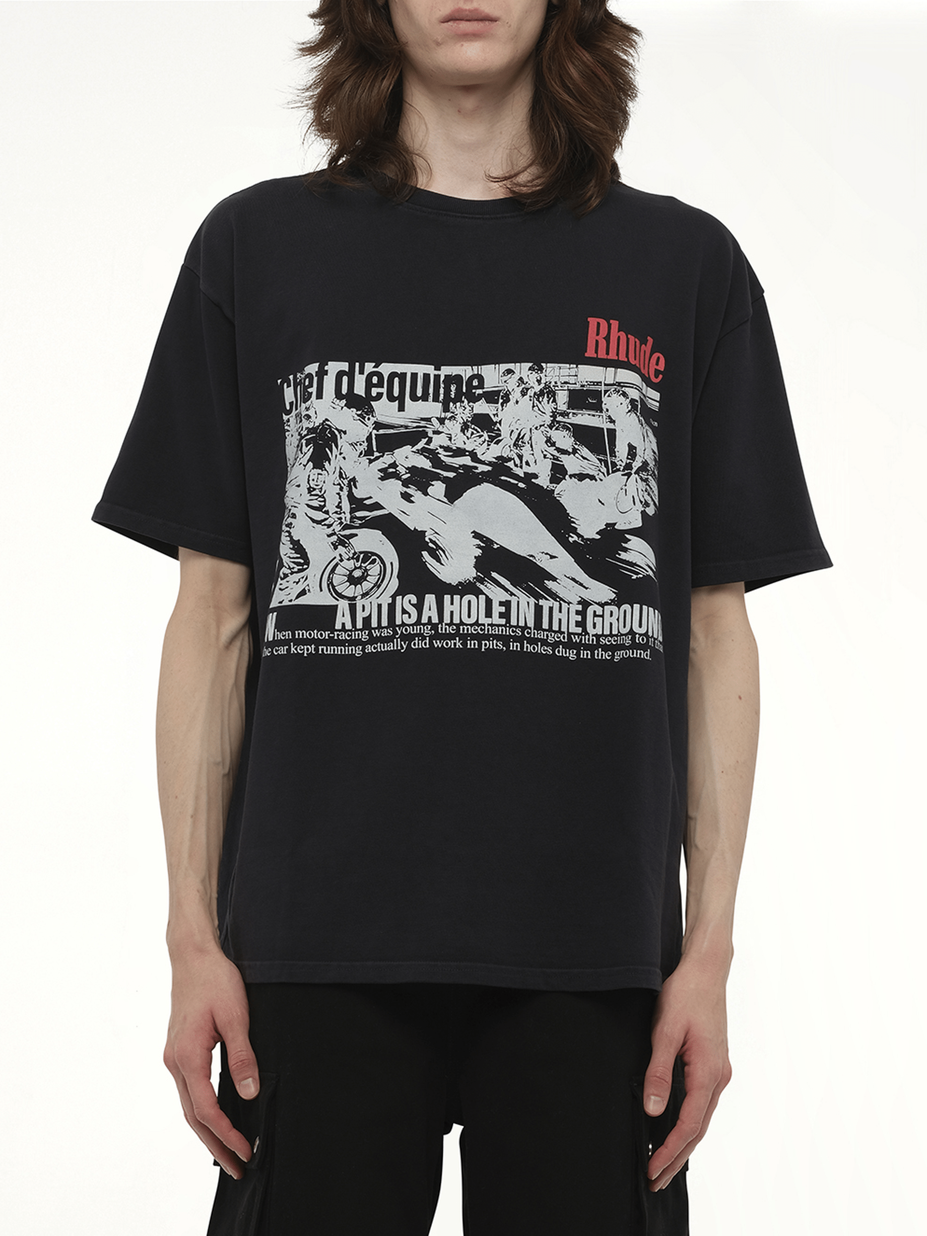 Rhude Champions Du Monde T-Shirt in Vintage Black