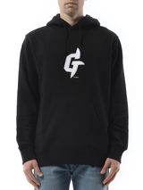 Givenchy Embroidered Eiffel Tower Motif Slim Fit Hoodie in Black