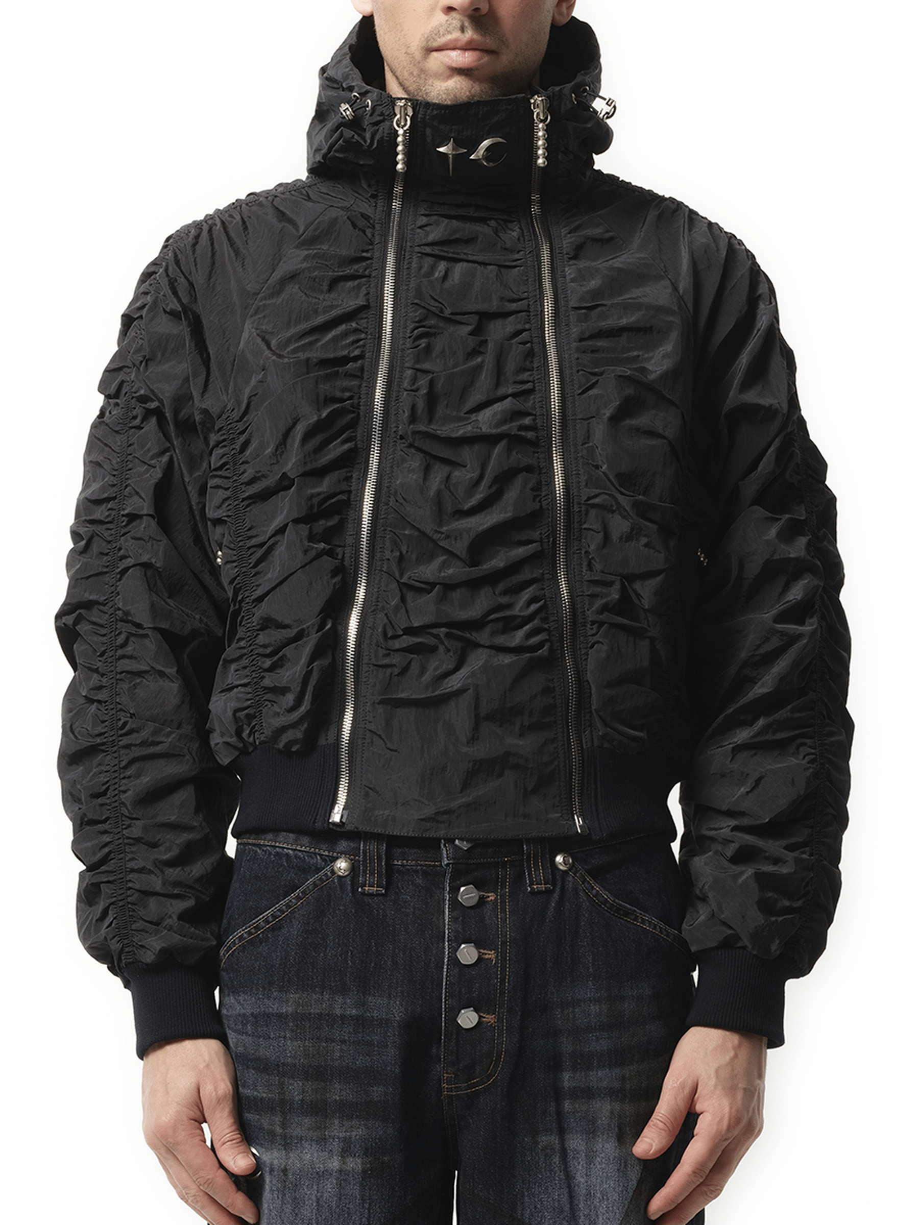 Thug Club Scarred Double Flying Bio Jacket in Black