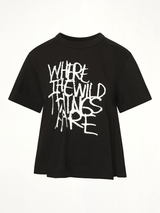 블랙 WHERE THE WILD THINGS ARE 코튼 저지 티셔츠