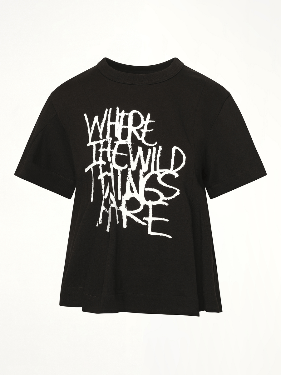 WHERE THE WILD THINGS ARE Cotton Jersey T-Shirt in Black